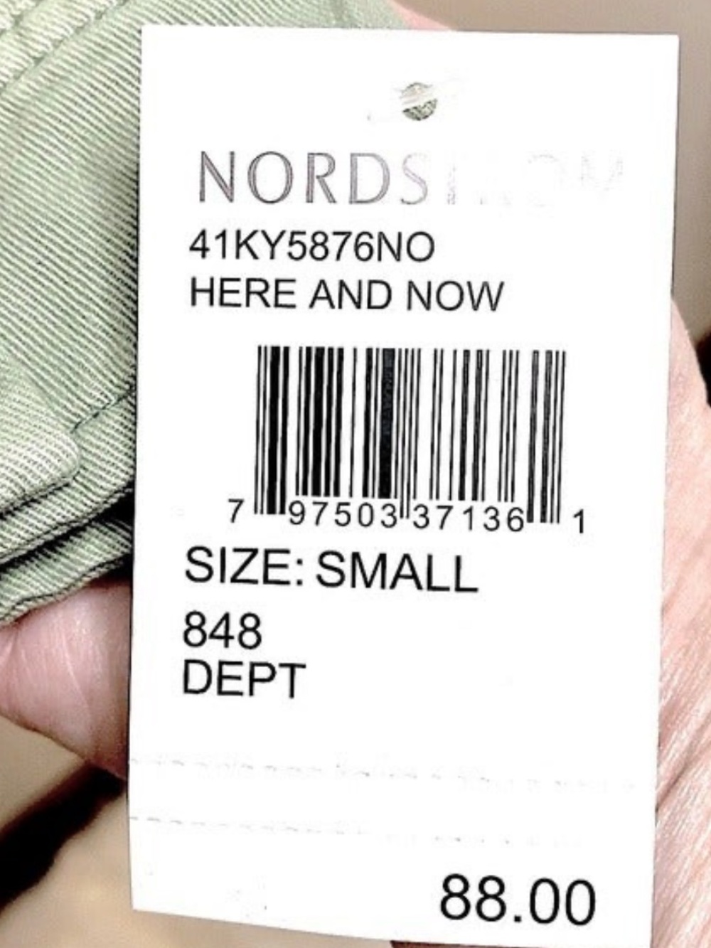 NWT BLANK NYC Here and Now Cropped Utility Jacket Green Size Small - Picture 8 of 13